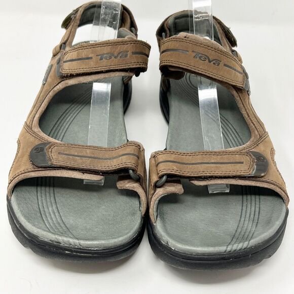 Teva Obern Outdoor Hiking Leather Sandal Men\'s 11 Tan Camping main image 4
